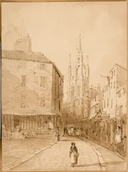 Castle Garth, Newcastle upon Tyne (bläck och penna på papper)